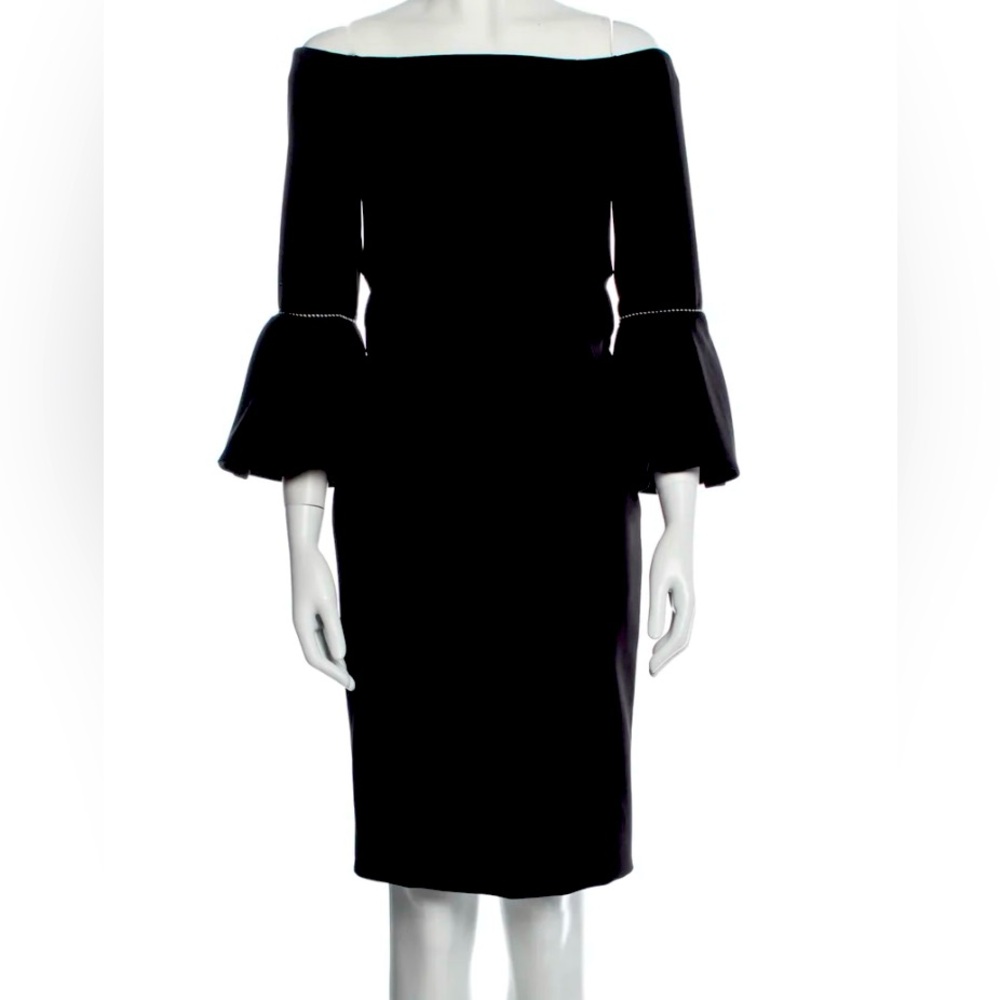 NWT ALEXIS off shoulder sheath dress bell sleeve